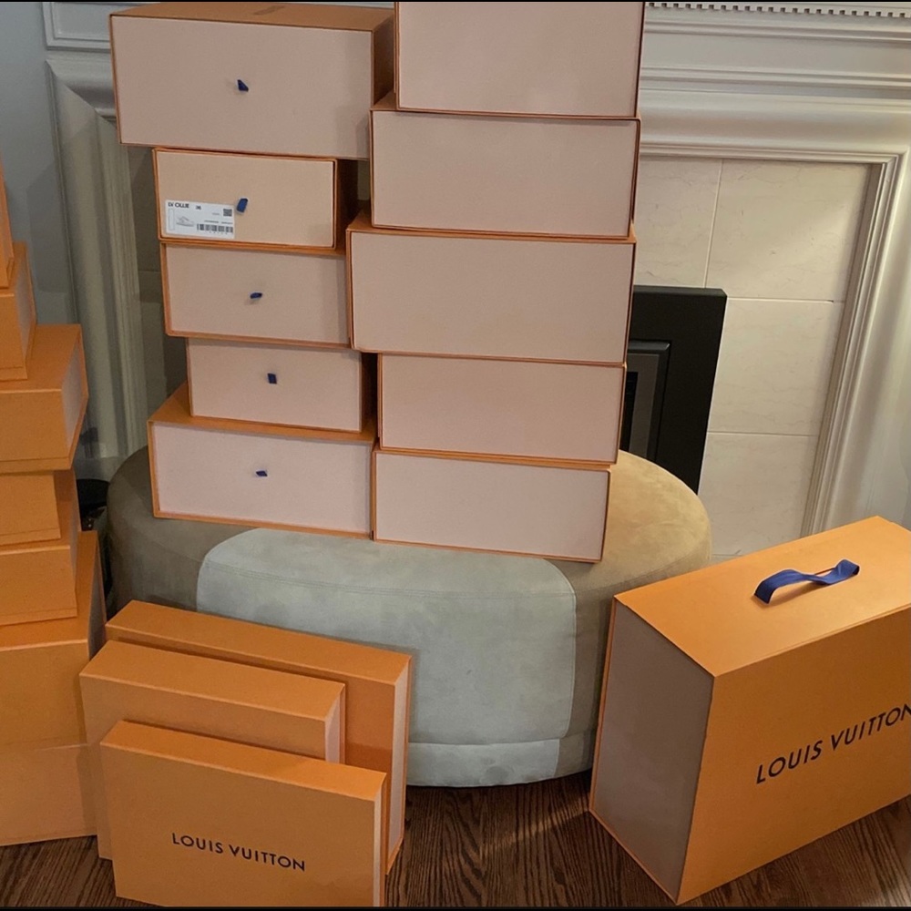 Louis Vuitton boxes and bags